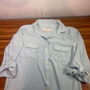 LOFT Light Blue Women’s Button-Down Shirt